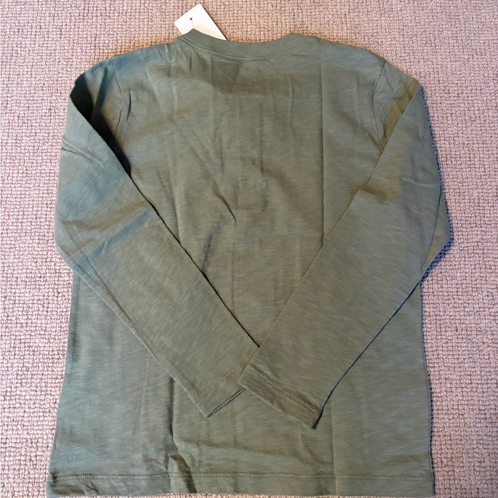 Bundle of Crewcuts Kids' Long Sleeve Tees - Green, Blue, and White (Size 6-7) - Picture 3 of 7